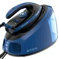 Produktbild: 2800 Watt Dampfbügelstation Dampfbügeleisen Bügeleisen blau 6,5 Bar