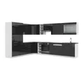 Produktbild: Vicco Winkelküche Fame-Line, Anthrazit Hochglanz/Weiß, 257x347cm ohne Arbeitsplatte