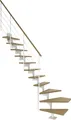 Produktbild: Dolle Mittelholmtreppe Boston 1/4gew. weiß 11 Stufen Eiche