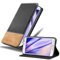 Produktbild: Cadorabo Hülle kompatibel mit Samsung Galaxy S6 aus Premium Kunst Leder Flip Klappbare Stoßfeste Magnetische [Standfunktion] [Kartenfächern] Cover Hülle für Galaxy S6 Tasche in Schwarz