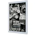 Produktbild: SHOWDOWN DIN A3 Klapprahmen Hängend Silber Aluminium KRA3G25 32,8 (B) x 1,1 (T) x 45,1 (H) cm KRA3G25