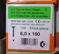Produktbild: Marken Holzschrauben Ø 6x160mm  100 Stück Packung / Aktion H2Reg4a