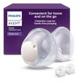 Produktbild: Philips AVENT freihändige Doppel-Auffangbecher, ultraleichte und transparente Auffangbecher für die elektrische Milchpumpe, 4 Brusthauben (2 x 21 mm, 2 x 24 mm), 2 x 19 mm Einsätze, SCF439/01