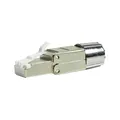 Produktbild: LogiLink MP0080-CAT MP0080 feldkonfektionierbarer RJ45 Stecker CAT 8.1-EconLine, Grau, Edelstahl,