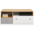 Produktbild: Deine Möbel 24 Tv-Lowboard, Eiche, Weiß, Grau, Holzwerkstoff, 120x50x50 cm, Wohnzimmer, Wohnwände, Lowboards, Lowboards stehend