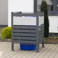 Produktbild: Westmann Mülltonnenverkleidung Planum 1er Box, anthrazit, 80 x 80 x 120 cm (B x T x H)