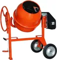 Produktbild: SIRL Profi Betonmischer Mischmaschine Beton 230V PRO170TC Betonmischmaschine (Zementmischer mit 170 Liter Trommelvolumen, 950 Watt Motorleistung, Zahnkranz aus Gusseisen, IP45, Fußbremse) orange