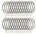 Produktbild: 60 Stücke Metall Gardinenringe Vorhangringe 38mm Innendurchmesser Vorhang Hän...