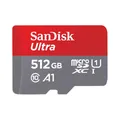 Produktbild: SanDisk Ultra microSDXC 512GB Speicherkarte + SD Adapter 150MB/s A1 Class 10 UHS-I SDSQUAC-512G-GN6MA