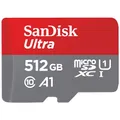 Produktbild: SanDisk Ultra Android microSDXC UHS-I Speicherkarte 512 GB + Adapter (Für Smartphones und Tablets, A1, Class 10, U1, Full HD-Videos, bis zu 150 MB/s Lesegeschwindigkeit)