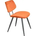 Produktbild: Polsterstuhl INOSIGN, orange (terra, schwarz), B:47cm H:76cm, Polyester, Stühle, Polsterstuhl, Gestell aus Stahlrohr, Sitz und Rücken schaumstoffgepolstert