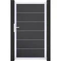 Produktbild: GroJa Tor 1-flg. Basicline Premium 100 cm x 180 cm Anthrazit Rahmen EV1