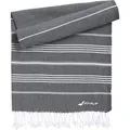 Produktbild: Fit-Flip Strandtuch Hamamtuch, 100 x 200 cm, aus 100% Baumwolle, sandfrei / sanddurchlässig, anthrazit