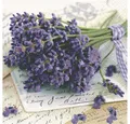 Produktbild: HOME FASHION Papierserviette, 3-lagig, Lila, Motiv: Lavendel