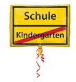 Produktbild: Amscan 3582801 - Folienballon Junior Shape Schulanfang-Schild, Größe 43 x 30 cm, Heliumballon
