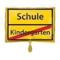 Produktbild: Folienballon Einschulung Schule Kindergarten Ortsausgangsschild heliumgeignet