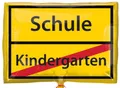 Produktbild: Schulanfang gelbes Schild Folienballon 16 Inch 40 cm