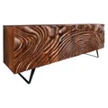 Produktbild: Riess Ambiente Massives Sideboard Fluid - 175cm - walnuss-braun schwarz - Akazienholz Eisen - 3D-Design Kufengestell Anrichte