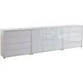 Produktbild: Mid.you Sideboard Mailand Set 12, Weiß, Weiß Hochglanz, Kunststoff, 2 Fächer, 12 Schublade(n) Schubladen, 263.5x73x33 cm, Made in Germany, erweiterbar, stehend, Wohnzimmer, Kommoden & Sideboards, Sideboards