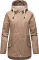 Produktbild: Navahoo Damen Regen Jacke Parka Wasserdicht Gefüttert Funktionsjacke Ocean Heart Taupe Gr. 42 - XL