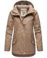 Produktbild: Navahoo Damen Regenjacke Regenmantel gefütterter Parka Wasserdicht mit Kapuze Ocean Heart XS-XXL (DE/NL/SE/PL, Alphanumerisch, XL, Regular, Regular, Taupe)