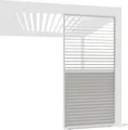 Produktbild: Weide Horizontale Lamellenwand für Weide Pergola | drehbare Lamellen | aus Aluminium | Weiß, Größe:0.93 Meter für 3 Meter Seite, Farbe:Weiß