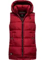 Produktbild: MARIKOO Damen warme Winter Steppweste mit Kapuze Zarinaa Blood Red Gr. XS