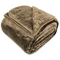 Produktbild: Wohndecke Cashmere-Feeling Kuscheldecke super weich & flauschig – Fleecedecke, Gräfenstayn, dicke & warme Sofadecke, Wohndecke & Tagesdecke - Überwurf Sofa, Couch braun 150 cm x 200 cm