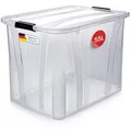 Produktbild: KONZEPT Aufbewahrungsbox mit Deckel, Stapelbox, BPA-frei, robuster Verschlussclips (Plastikbox Aufbewahrung Regalbox Spielzeugbox), 6 Größen wählbar 7 L- 14 L - 21 L - 32 L - 55 L - 80 L 55 l