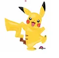 Produktbild: Folienballon Airwalker Pokemon Pikachu, 132 x 139 cm, XXL,Kindergeburtstag,NEU