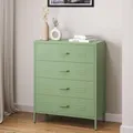 Produktbild: skølm Atria Metall Kommode – Sideboard mit 4 Schubladen – Metallschrank in Mintgrün – Mehrzweckschrank 100x80x40 cm (HxBxT) – Aufbewahrungsschrank/Flurschrank/Schubladenschrank/Industrial Highboard