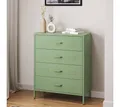Produktbild: skølm Kommode Atria aus Metall (Grün), Sideboard mit 4 Schubladen, Metallschrank mit höhenverstellbaren Füßen