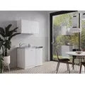 Produktbild: Küche Miniküche Singleküche Küchenzeile Pantry Weiß Levin 100 Cm Respekta