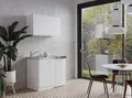 Produktbild: Küche Miniküche Singleküche Küchenzeile Pantry Weiß Levin 100 cm Respekta
