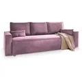 Produktbild: Masseno Bettsofa, Rosa, Textil, 230x85x87 cm, Wohnzimmer, Sofas & Couches, Schlafsofas