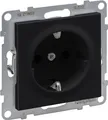 Produktbild: Legrand SEANO Schutzkontakt-Steckdose mit erhöhtem Berührungsschutz, Anschlussdose, Steckklemmen, 16A, 250V, Schwarz, 765320