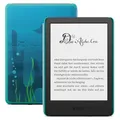 Produktbild: Amazon Kindle Kids (neueste Generation) – Falls das Gerät kaputtgeht, ersetzen wir es. Inklusive altersgerechter Bücher, Hülle, blendfreiem Bildschirm und schnellerem Umblättern–Ozeanentdecker-Design
