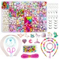 Produktbild: Perlen zum Auffädeln Kinder Schmuckset 24 Farben DIY Armbandset