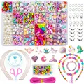 Produktbild: Perlen zum Auffädeln Kinder Schmuckset 24 Farben DIY Armbandset