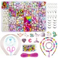 Produktbild: Perlen zum auffädeln Kinder Schmuck Schnurset DIY Freundschaftsarmbänder