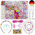 Produktbild: WONDERFORU Perlen zum auffädeln kinder Schmuck Schnurset, DIY 