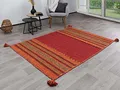 Produktbild: Steffensmeier Handwebteppich Muriani | Baumwolle | Wohnzimmer | Rot, handgewebt, Größe: 60x90 cm