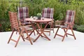 Produktbild: MX Gartenmöbel Borkum Set 5tlg. Gartengarnitur Balkonmöbel Holzmöbel Tisch