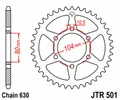Produktbild: JT SPROCKETS Standard Stahlritzel hinten 501 - 630
