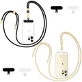 Produktbild: Handykette Universal 2 Stück Schwarz Gold flexible Smartphone Kette 4-6 9 Zoll