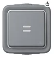 Produktbild: Legrand 069712 Schalter Oder Hin und Her Warnlicht Wasserdicht, Plexo Komplett