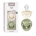 Produktbild: BIBS De Lux Schnuller 2er-Pack, BPA-frei, Kirschform Nippel. Silikon, Hergestellt in Dänemark. 0-36 Monate (2er Pack), Ivory/Sage