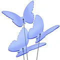 Produktbild: SUNPLAY Sonnenfänger Schmetterlinge Maddy in BLAU, 3 Stück je 20 cm Durchmesser im Set + 70 cm Schwingstäbe