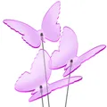 Produktbild: SUNPLAY Sonnenfänger Ø20cm 3er-Set Suncatcher Gartenstecker Schmetterlinge LILA