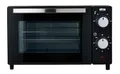 Produktbild: Silva Schneider MB 1000, Minibackofen, 10 L, schwarz, 650 Watt, Temperaturregelung 100-230 °C, Timer mit Endsignal, Quarzheizelemente, Doppelglastür, Inklusive Backblech, Grillrost & Griff